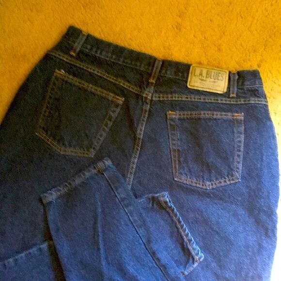 Vintage L A Blues High Waisted Dark Wash Jeans 20 - Picture 2 of 11